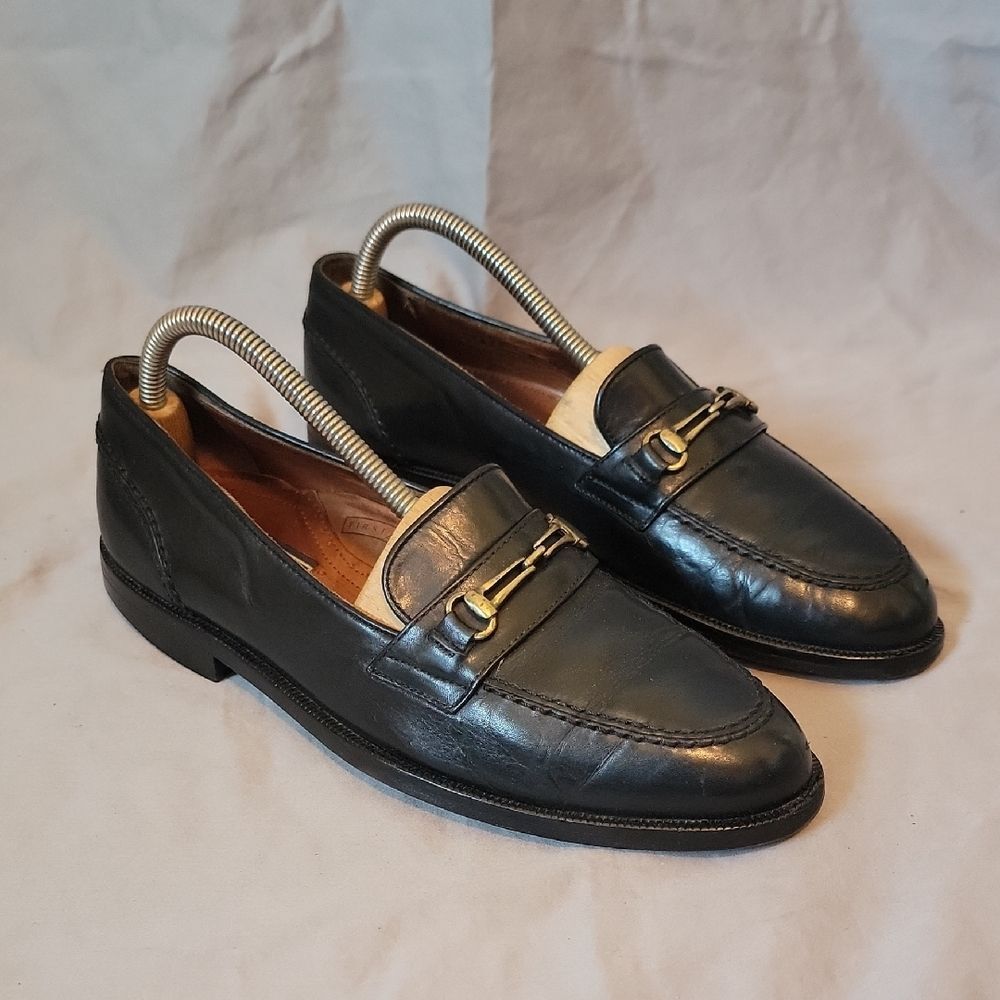 Bostonian Black Leather Loafers with Horsebit Detail 8 M